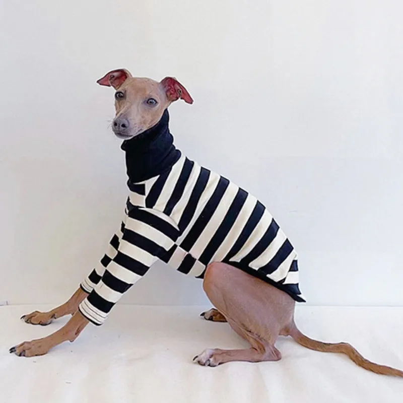 Ropa a rayas blancas y negras para mascotas, nueva ropa italiana para perros de primavera y verano, camisa para parejas, ropa para perros y gatos, cachorros