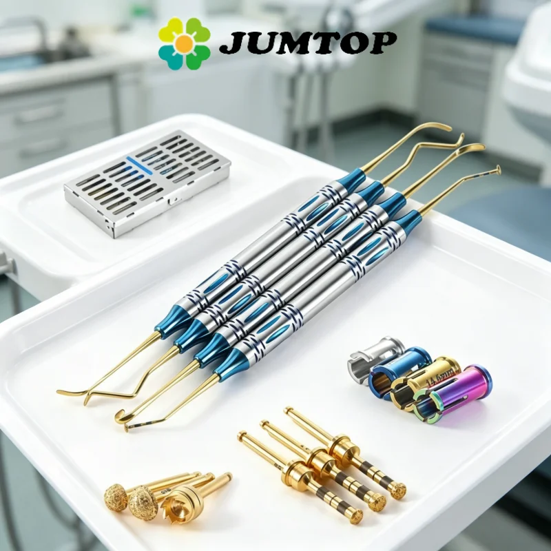 Juego de Herramientas de Elevación Externa del Seno Maxilar JUMTOP, Broca de Implante con Cabeza de Diamante