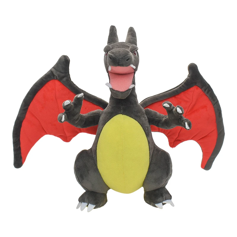 Juguete de peluche Charizard brillante, muñeco de peluche de 9 ", dibujos animados coleccionables para niños y niñas, regalo, gris
