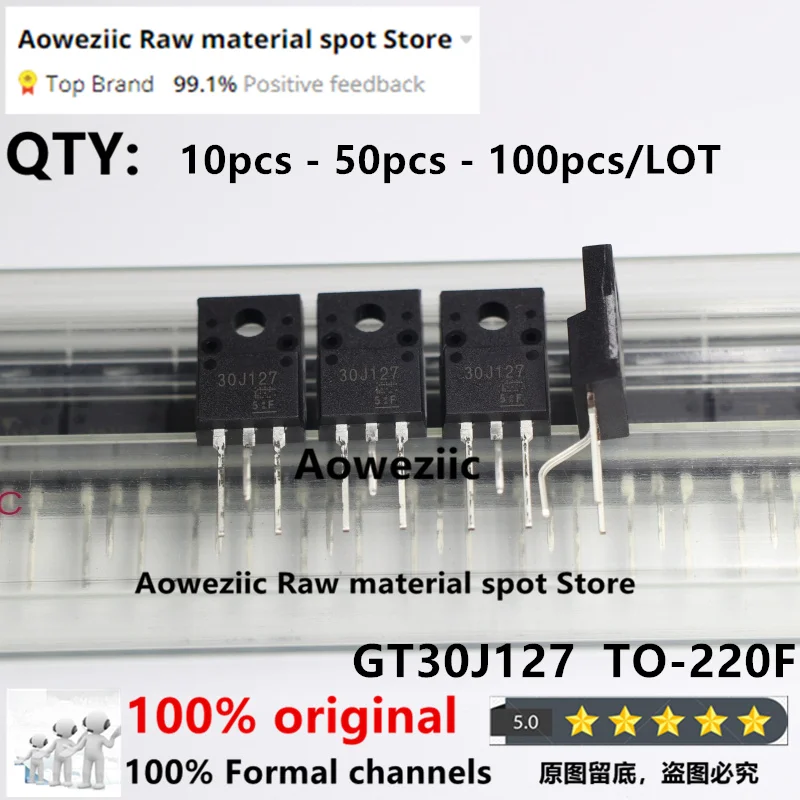 Aoweziic-fuente de alimentación Original importada, GT30J127, 30J127, TO-220F, LCD, 100%