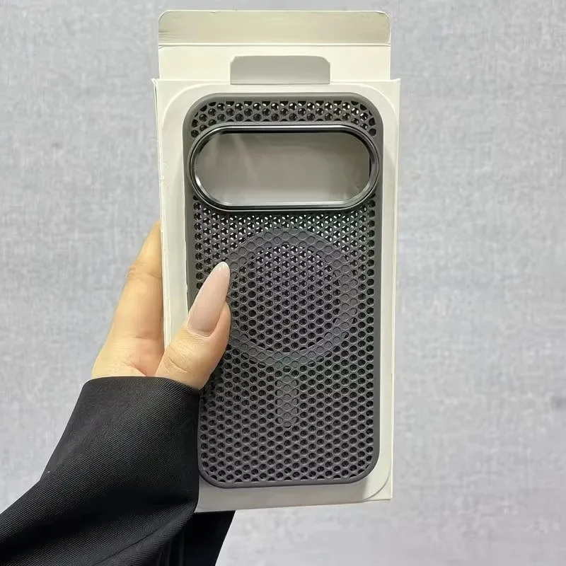 Funda para Google Pixel 10 Pro XL 11 Pixel11, cubierta protectora de malla de nido de abeja con refrigeración magnética MagSafe, carcasa con marco de lente de Metal