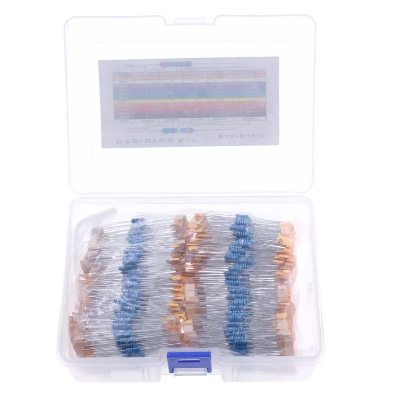 1100 Uds 110 valores x 10 Uds 0,5 W 0.1ohm -10M 1/2W kit surtido de resistencias de película metálica paquete