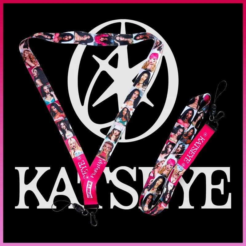 Correa para Teléfono con Diseño de Anime KATSEYE, Correa de Mano Ajustable con Estampado Lindo, Correa de Muñeca Portátil para Teléfono Móvil, Llaves, Bolsa, Regalo