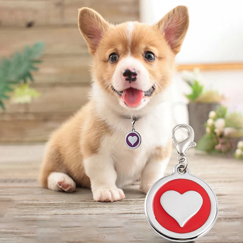 Lindos modelos de amor se pueden escribir etiqueta de perro, etiqueta de Metal para perro mascota, letras antipérdida, etiqueta para perro mascota, llavero con logotipo personalizado, accesorios para mascotas