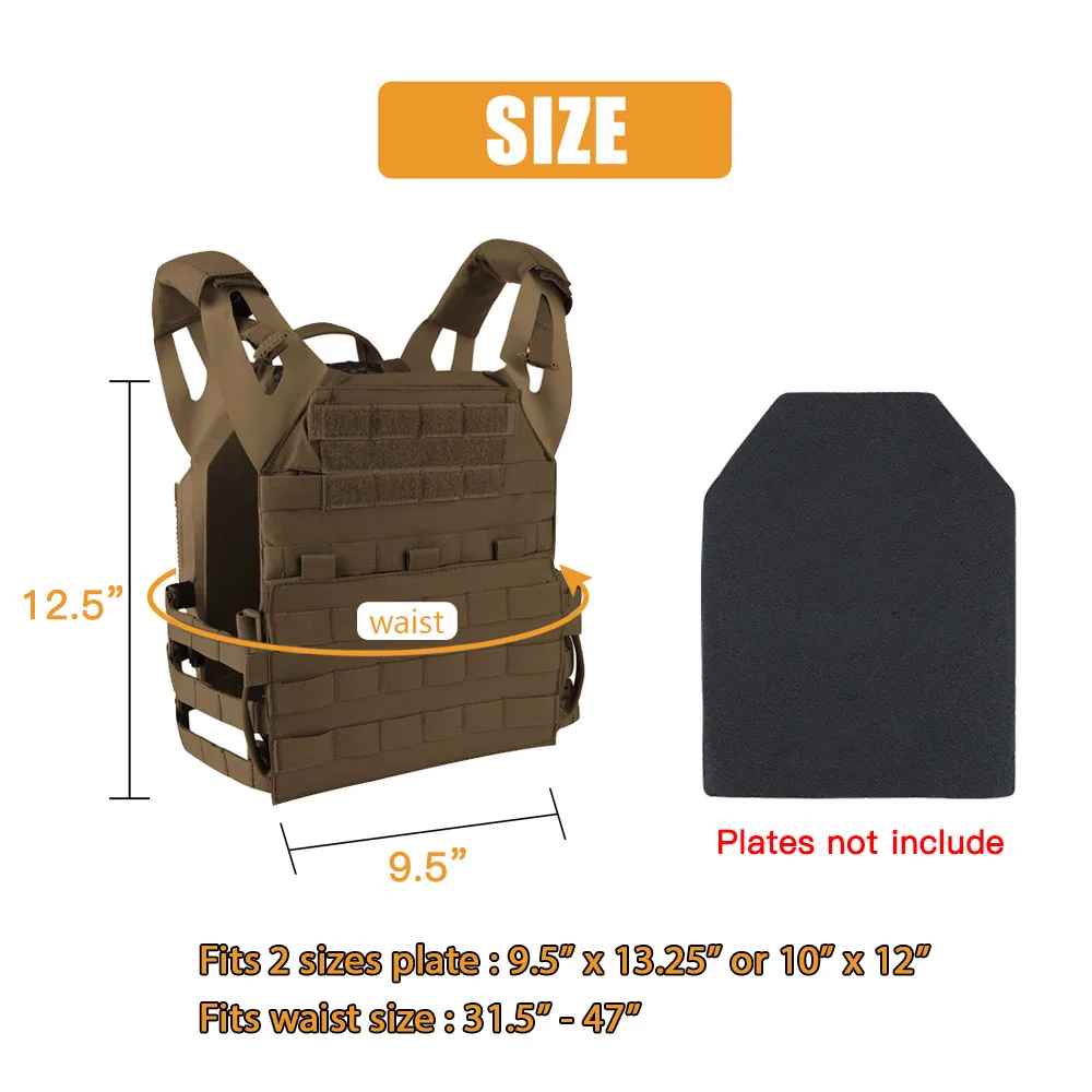 KRYDEX 500D táctico JPC 2 chaleco puente placa portador MOLLE Panel de solapa frontal mochila combate caza Ranger chaleco verde