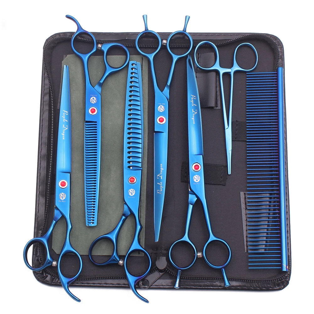 Tijeras de cuidado para perros Purple Dragon de 8 pulgadas, tijeras de adelgazamiento, tijeras profesionales para gatos y mascotas, corte de pelo, Z3015-b de alta calidad