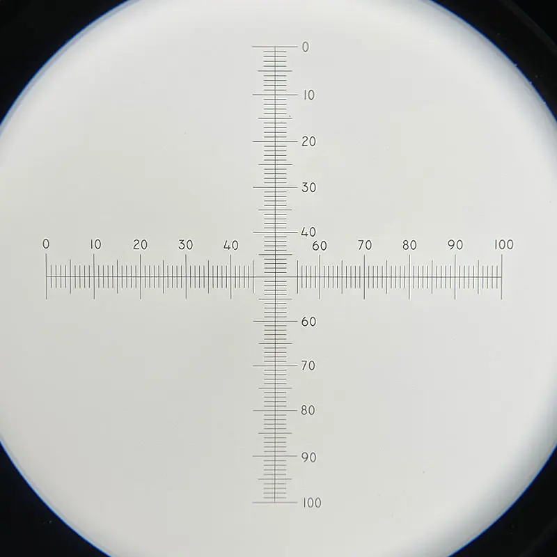 DIV = micrómetro ocular de microscopio de 0,1mm para calibración de micrómetro de escenario, regla cruzada de rallado, diapositiva de escala 10x10