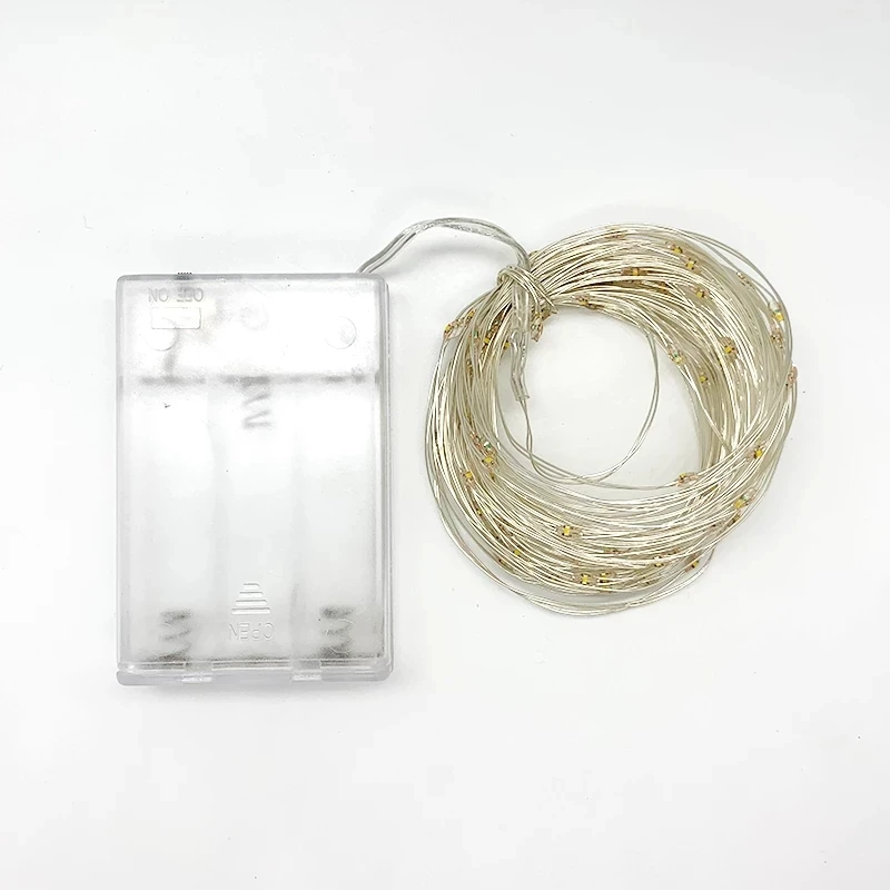 1M-30M 300Led cuerdas alambre de cobre 3XAA con pilas decoración del banquete de boda de Navidad guirnaldas de luces LED