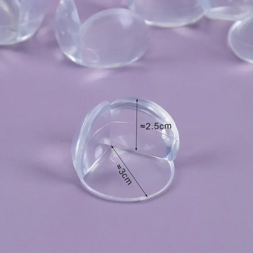 Protectores para las esquinas de las mesas a prueba de niños - 16 PCS Protectores de bordes esféricos transparentes seguridad para niños