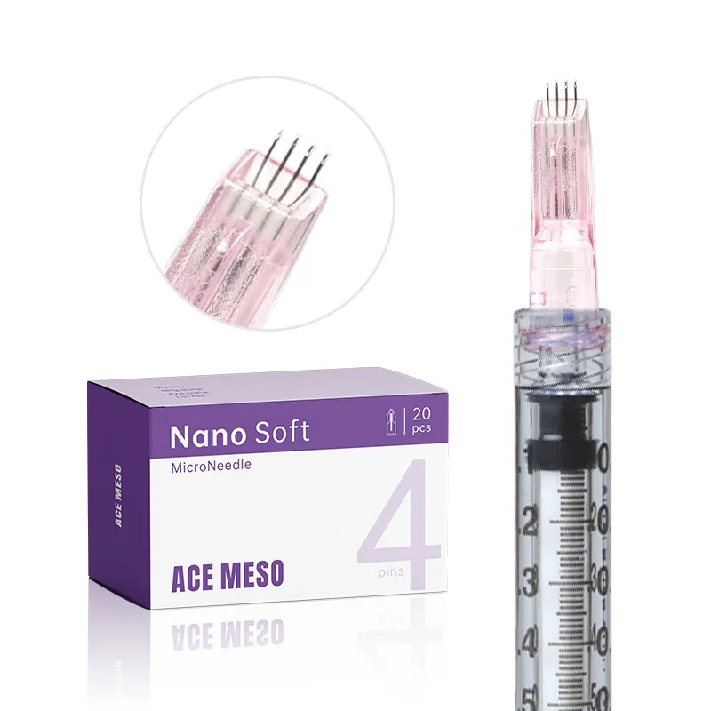 Microagujas de Cristal Multiaguja Estériles Nano Soft 4PINS 34G 1.0/1.2/1.5, Paquete Individual, Herramientas de Relleno de Belleza