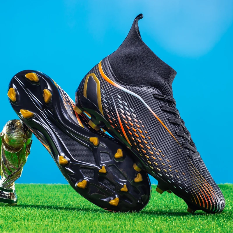 MenOutdoor-botas de fútbol de entrenamiento profesional, zapatos de fútbol, tacos de césped, Partido de hierba, Unisex, antideslizante, transpirable