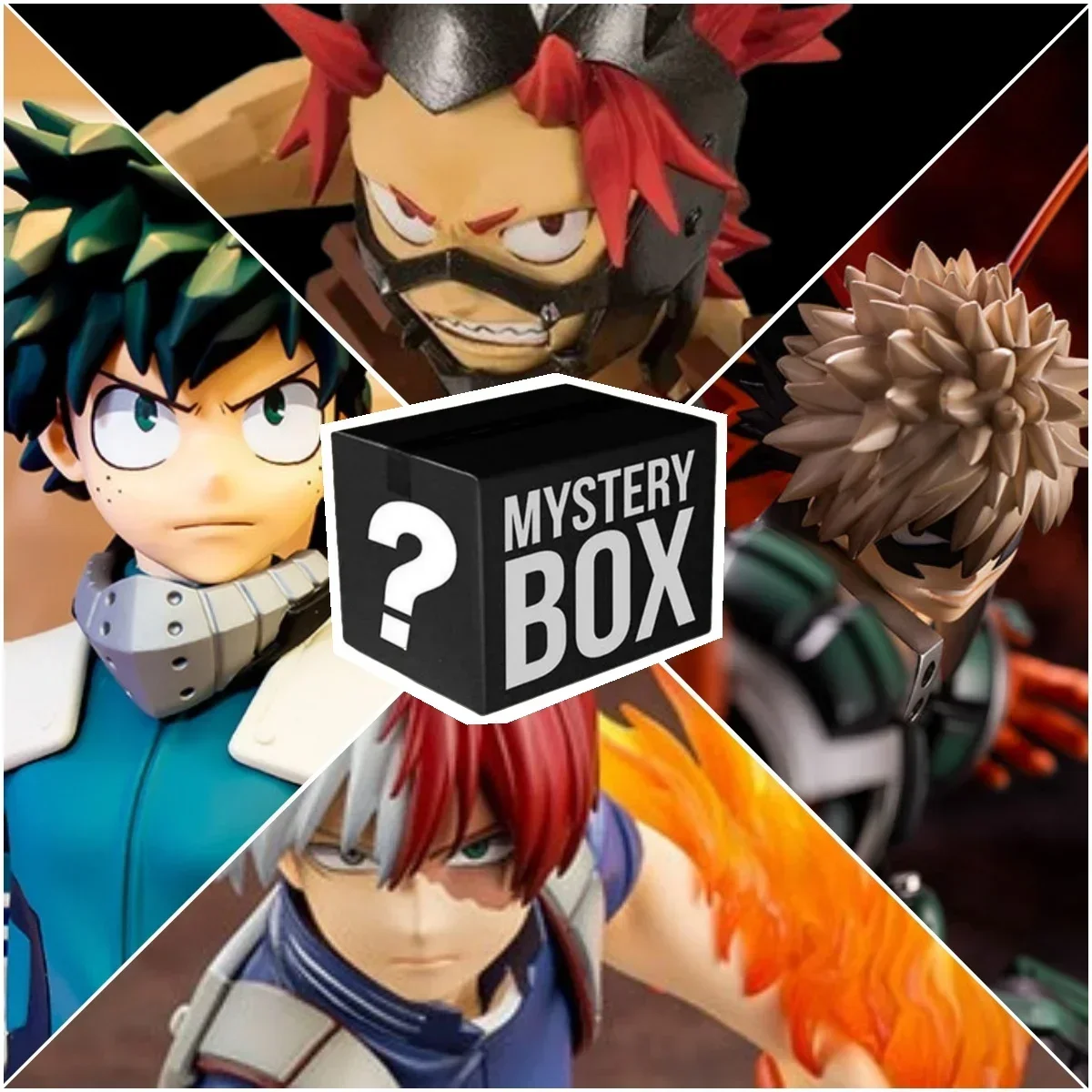 Caja ciega de My Hero Academia, figura de acción de Anime Shoto Bakugou Deku All Might Lucky Blind Box, figura grande, regalo para seguidores de Anime