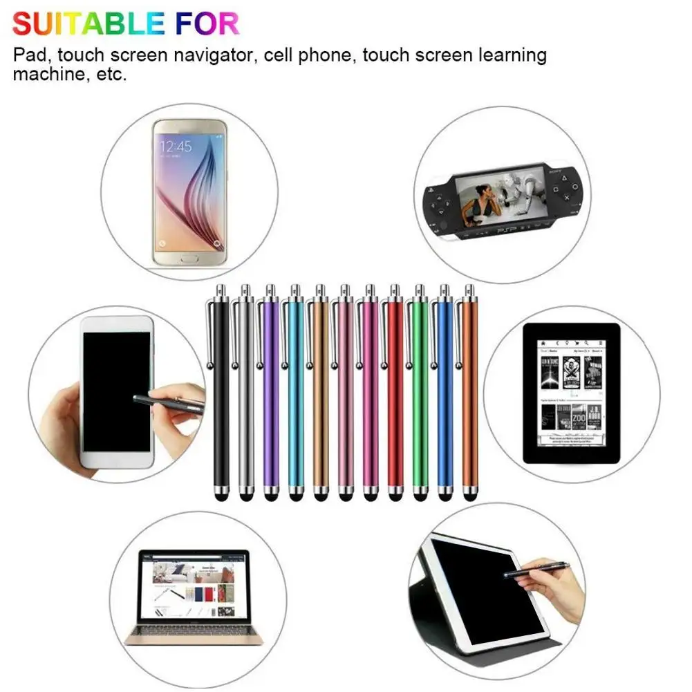 1/3 Uds lápiz óptico para pantalla táctil, lápiz óptico de Metal capacitivo de pantalla táctil Universal para teléfono inteligente tableta todos los teléfonos móviles