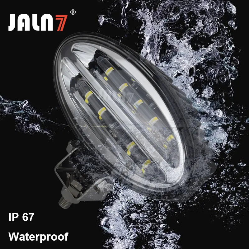 Luz LED JALN7 ovalada de 6.7 pulgadas para tractor Deere 45W, versátil para trabajo, cosechadoras Buhler Massey Ferguson, recolectores de algodón, uso todoterreno