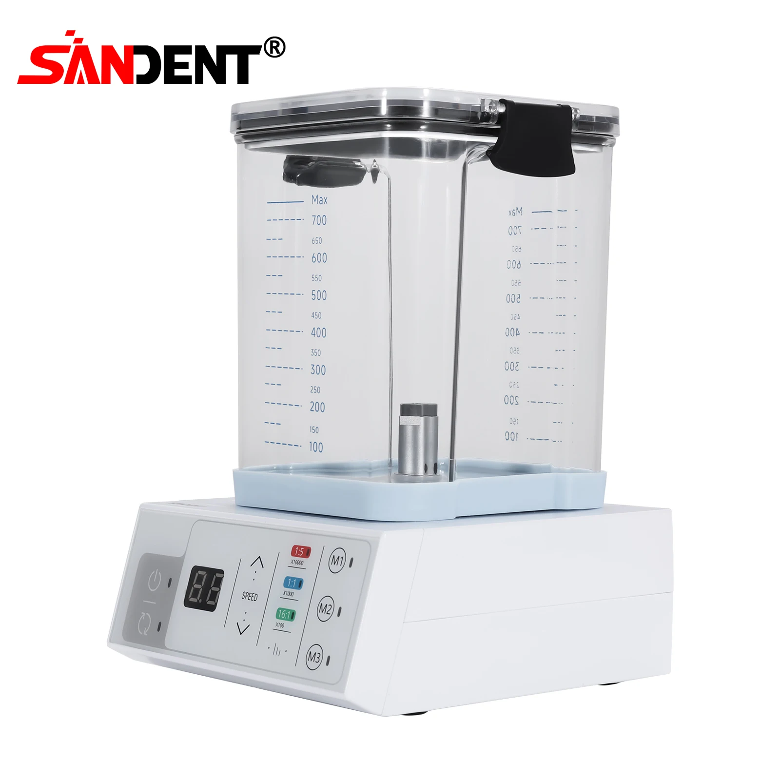 Micromotor Eléctrico Dental SANDENT de 40K RPM con LED, Sistema de Control Vectorial Tipo E, con Tanque de Agua para Prácticas Quirúrgicas