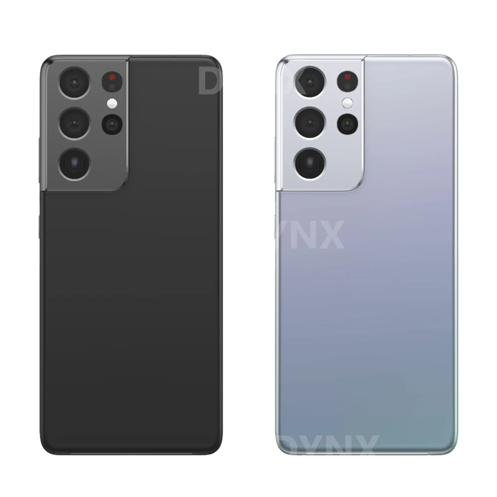 Para Samsung Galaxy S21 Ultra cubierta trasera de batería Panel de vidrio puerta trasera funda carcasa lente de cámara reemplazar