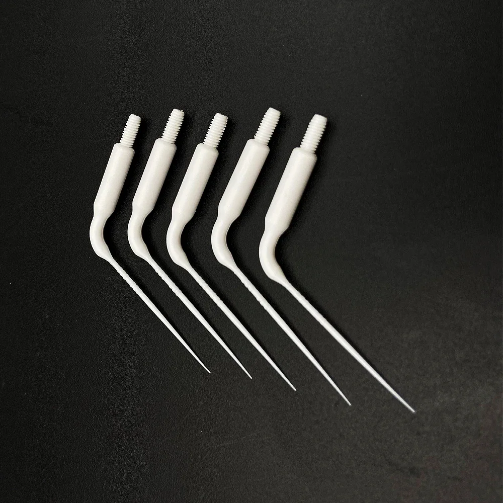 5 uds puntas de irrigación Dental Endo-puntas de irrigador de plástico para pieza de mano escalador de aire, herramientas y materiales de odontología
