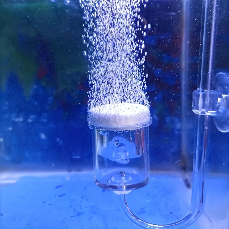Difusor de atomizador de CO2 de vidrio para acuario, contador de burbujas con ventosa para acuario, accesorios de suministro para pecera plantada