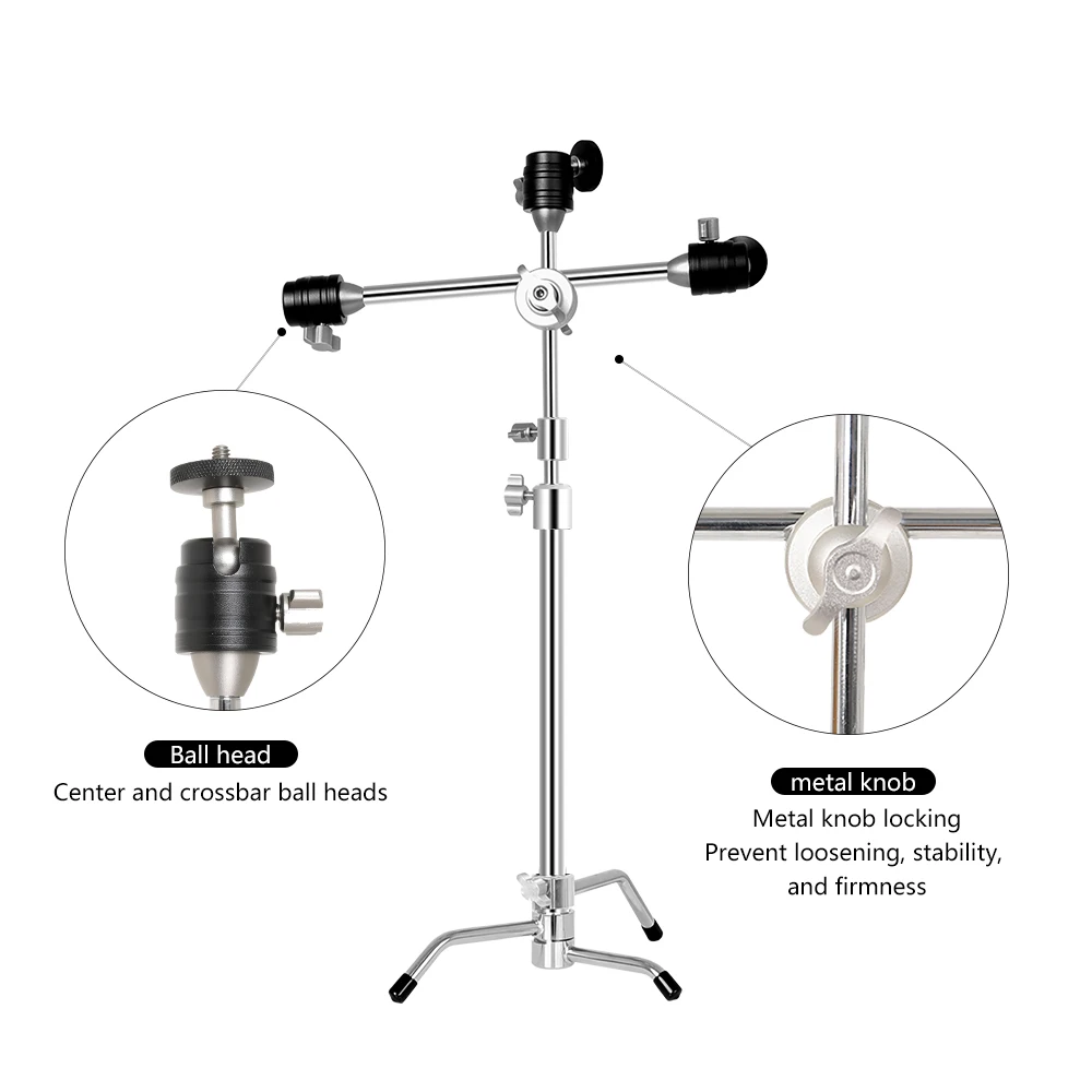SH-Soporte de lámpara Universal multifuncional, trípode ajustable de tres posiciones, 18,5 31x7cm, adecuado para transmisión en vivo