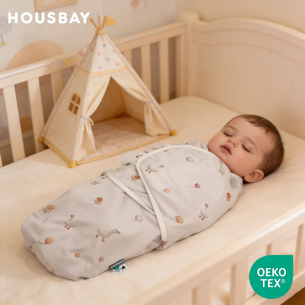Saco de Dormir para Bebé Recién Nacido de 0 a 6 Meses, Fino y Suave para Verano, 100% Algodón, Envoltura Cómoda para Recién Nacido, Anti-Sobresalto
