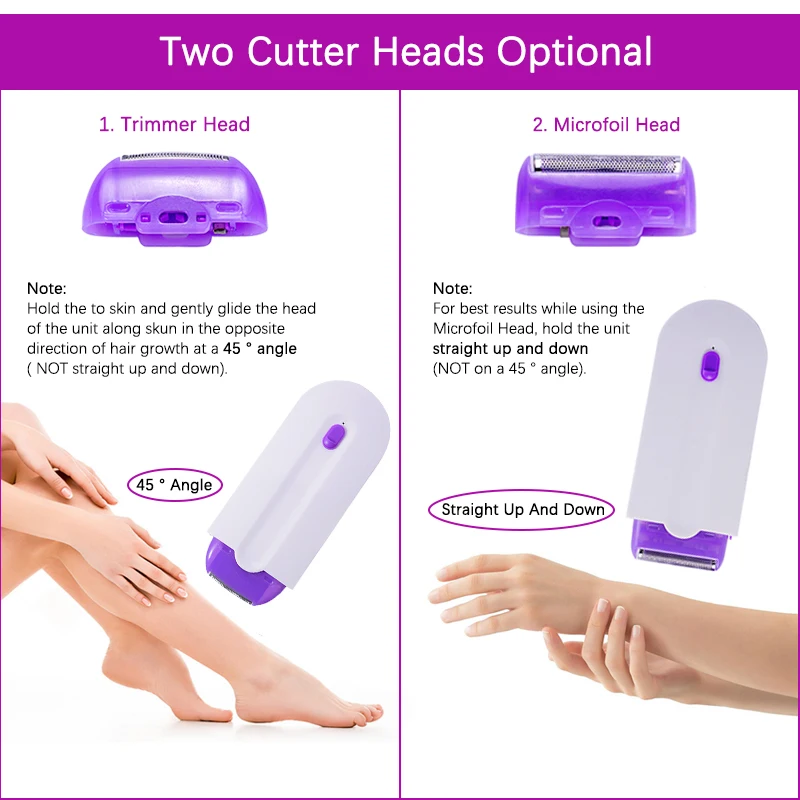 Kit de depilación indolora profesional, depiladora láser táctil recargable por Usb, cuerpo, cara, piernas, Bikini, afeitadora