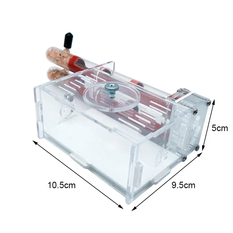 DIY Ant Farm 2 uds 18-180mm nido de tubo de ensayo de bambú de yeso con área de alimentación antill para mascotas taller casa de hormigas Castillo de nido de hormiga de reina