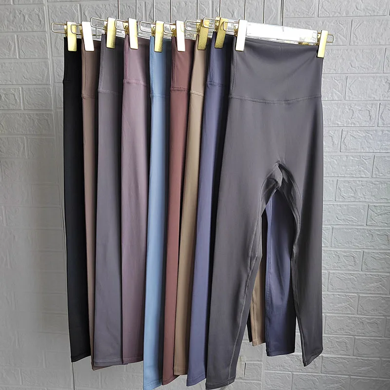 Mallas ajustadas de cintura alta para mujer, Leggings cómodos de entrenamiento, sensación desnuda, Fitness, correr, Yoga, gimnasio