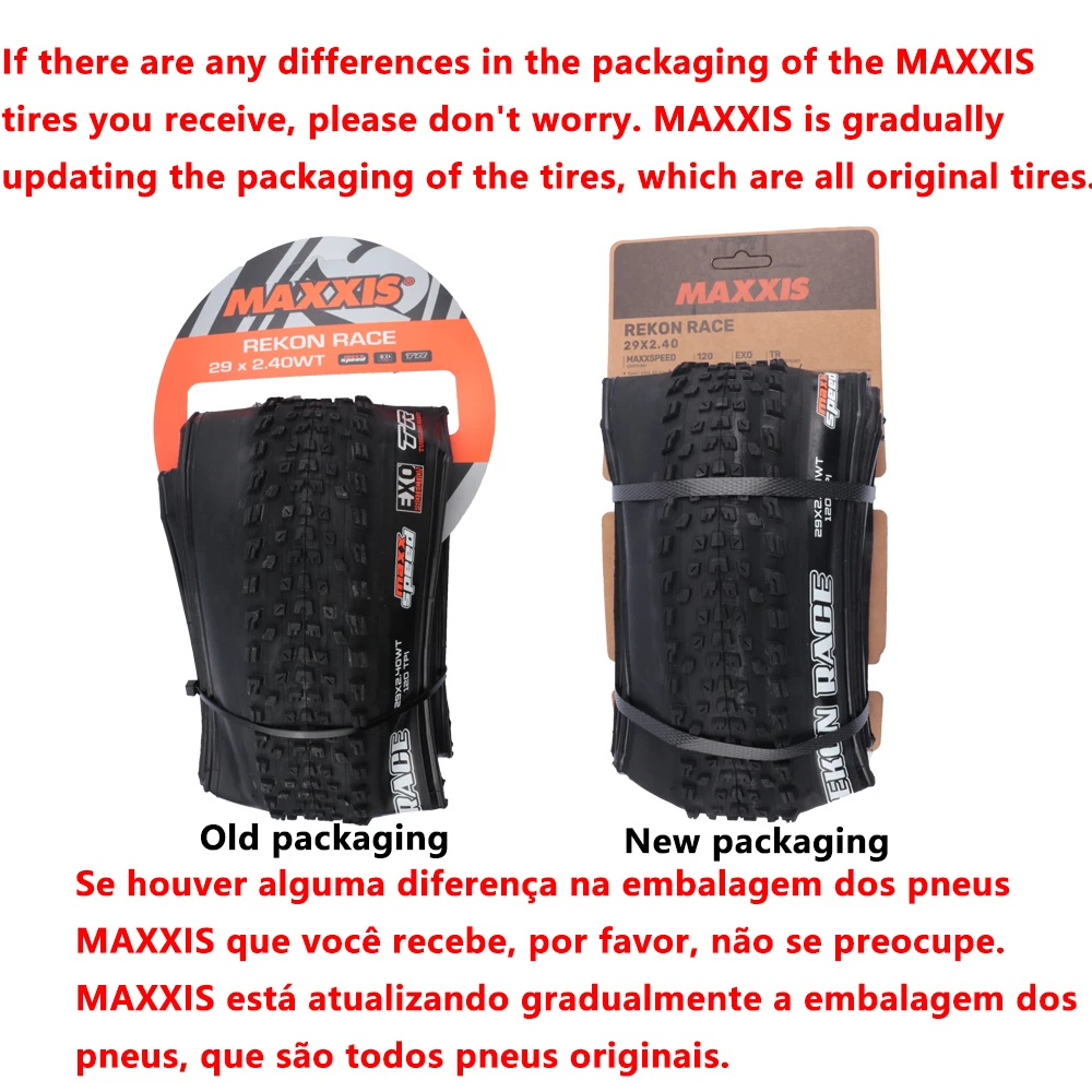 MAXXIS REKON RACE(M355RU)27,5x2,0/2,25/2,35 29x2,25/2,35/2,4WT/2,4 neumático plegable de bicicleta antipinchazos Fetus XC para MTB