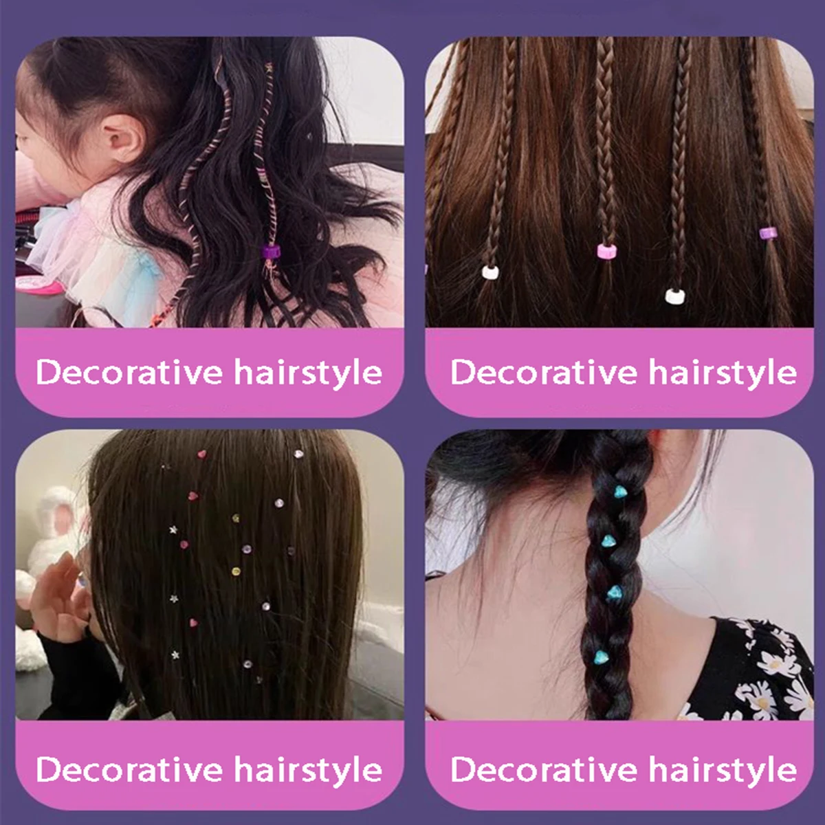 Trenzadora de Cabello Eléctrica Mágica con Cuentas Decorativas, Tres en Uno, Totalmente Automática, para Trenzas y Peinados Estilo Fritura de Masa