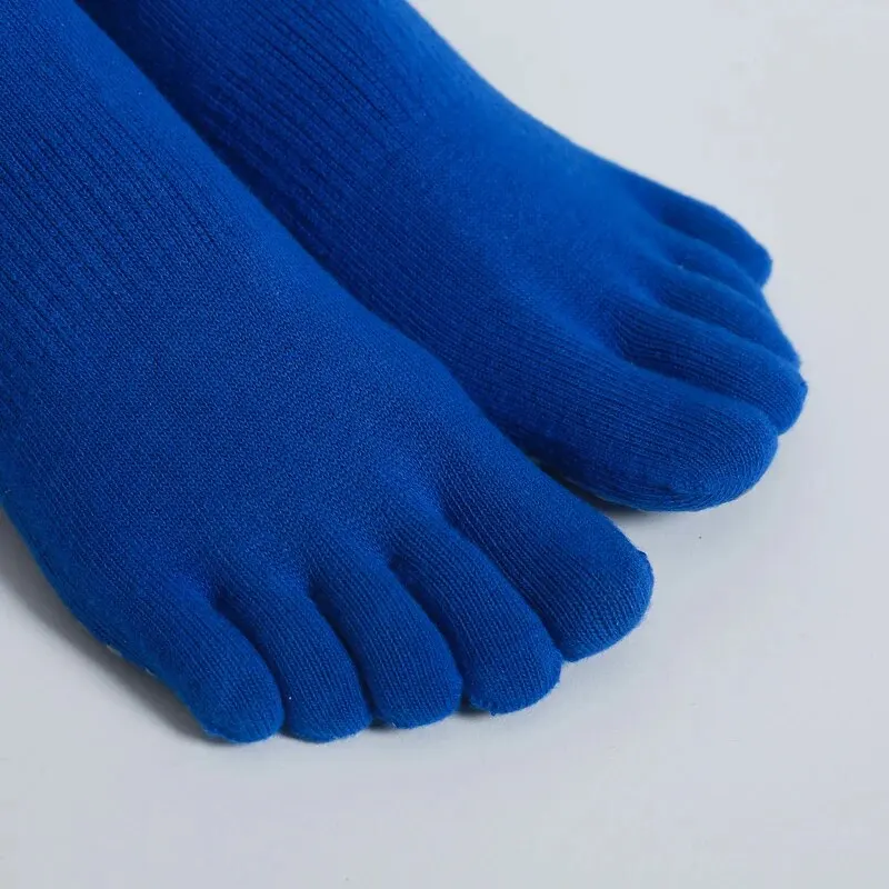 Calcetines de Yoga transpirables para mujer, calcetines deportivos antideslizantes de cinco dedos para Pilates, calcetines de algodón para Fitness, baile, Ballet, suelo interior
