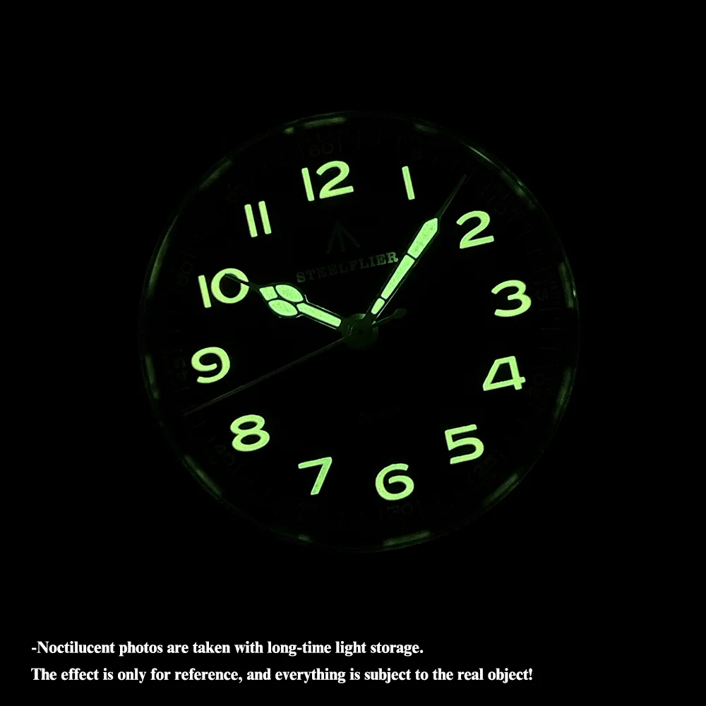 STEELFLIER oficial SF741 relojes de pulsera clásicos de cuarzo recuerdos espejo de zafiro VH31 silencioso 200M impermeable reloj luminoso de lujo