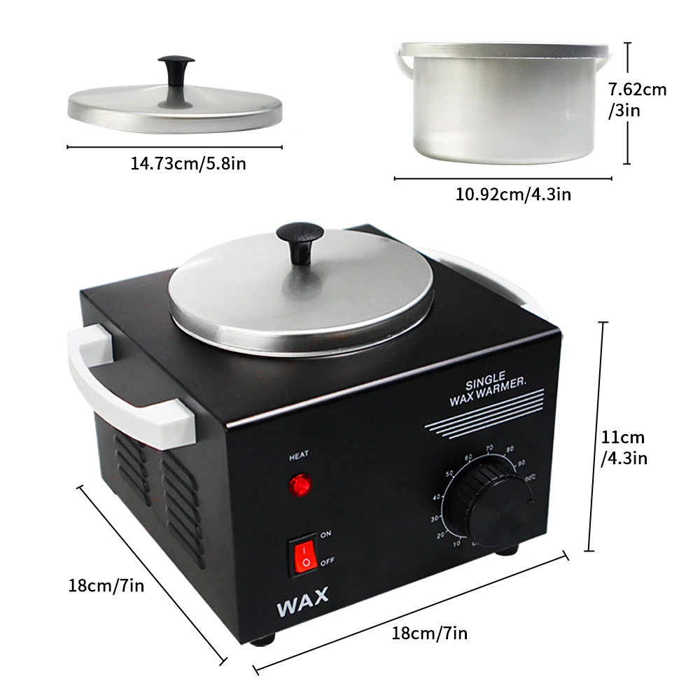 Calentador de cera eléctrico para depilación, máquina de olla, terapia de cera de parafina para manos y pies, herramienta de belleza depilatoria, temperatura ajustable