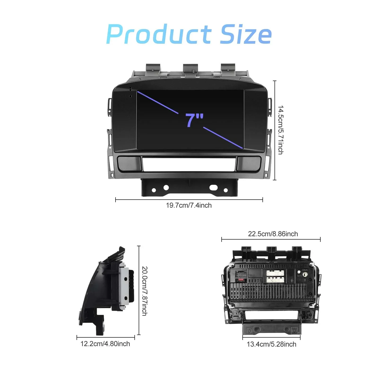 Radio de coche de 7 pulgadas para Buick Excelle GT XT Opel Astra J 2010-2013 CD300 CD400 Carplay Android Auto Stereo Multimedia Autoradio QLED