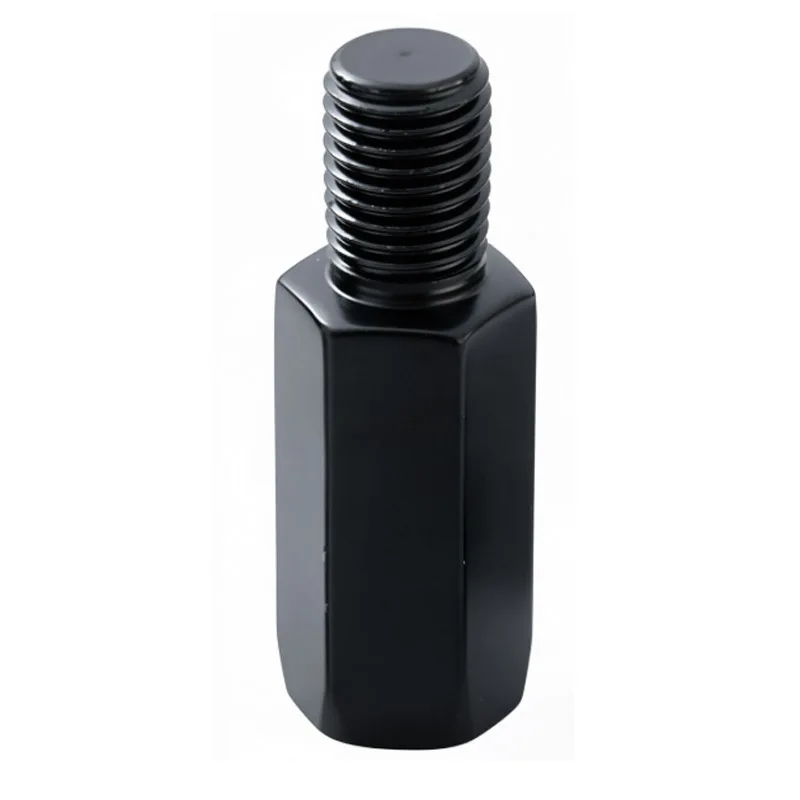 2 Adaptadores Negros Extendidos para Espejos Retrovisores de Motocicleta M10 10mm RH/LH, Tornillos Adaptadores de Rosca Izquierda/Derecha