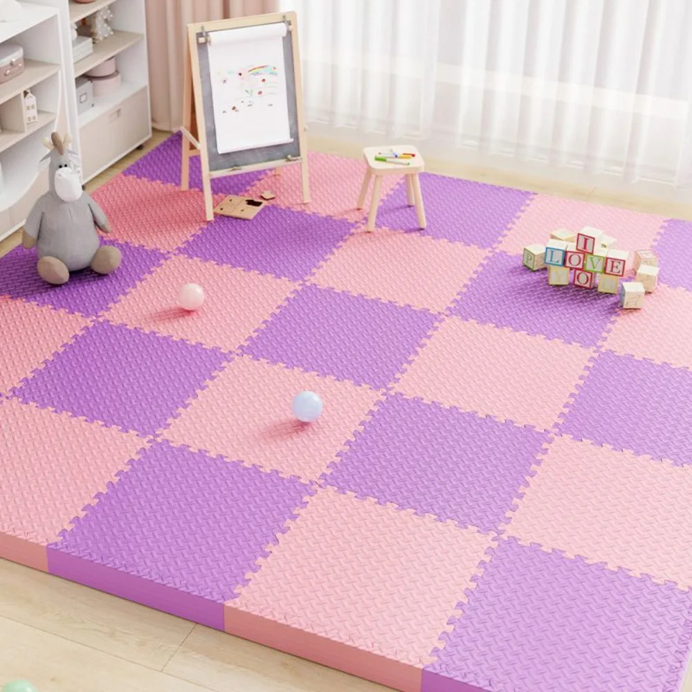 Paquete de 8 piezas de tapete de juego para bebé grueso de 2,5 cm, antideslizante, a prueba de caídas, reutilizable, para niños, ayuda a tren el pensamiento independiente para niños