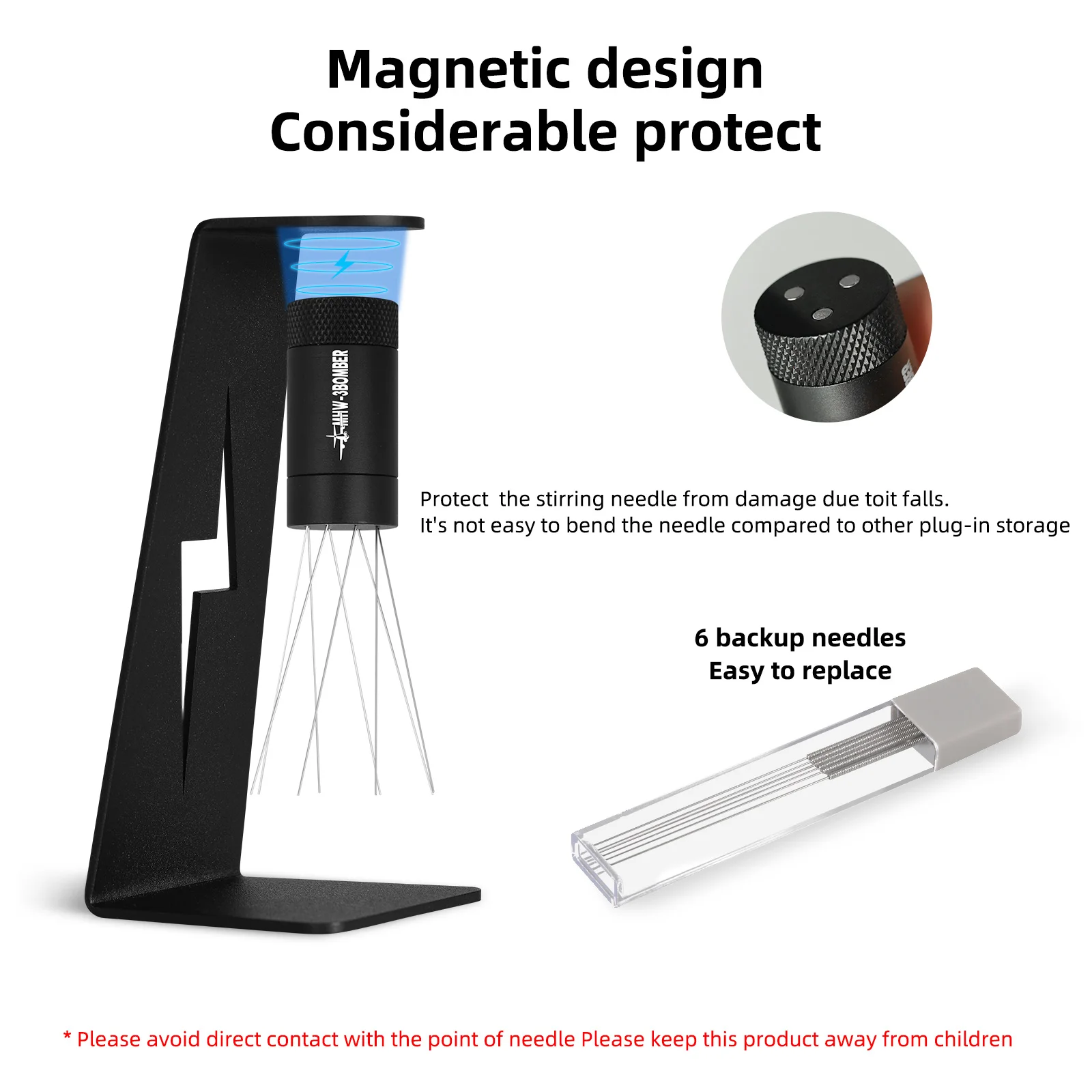 Herramientas WDT de MHW-3BOMBER 2,0, distribución de agitación de café, soporte de absorción magnética ajustable, accesorios para Espresso, regalos de Barista