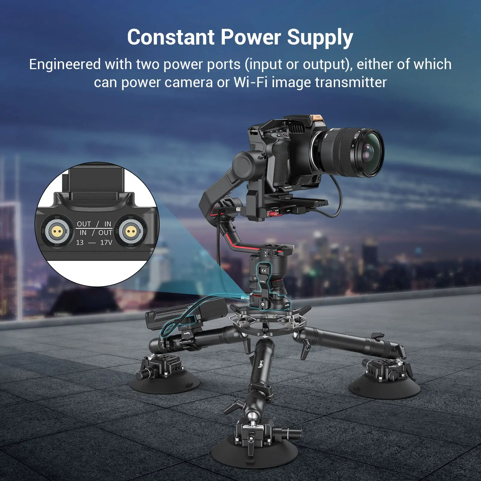 Placa base de alimentación SmallRig para DJI RS 2 / RS 3 Pro/ RS 4 Pro/RS 5, solución de alimentación externa para DJI RS 2 / RS 3 Pro 3252