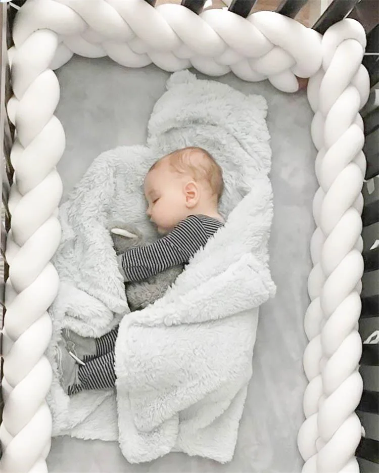 Protector de cuna para bebé de 2M y 3M, juego de cojines para cama de bebé móvil, Color azul, decoración para habitación infantil, envío gratis, 2023
