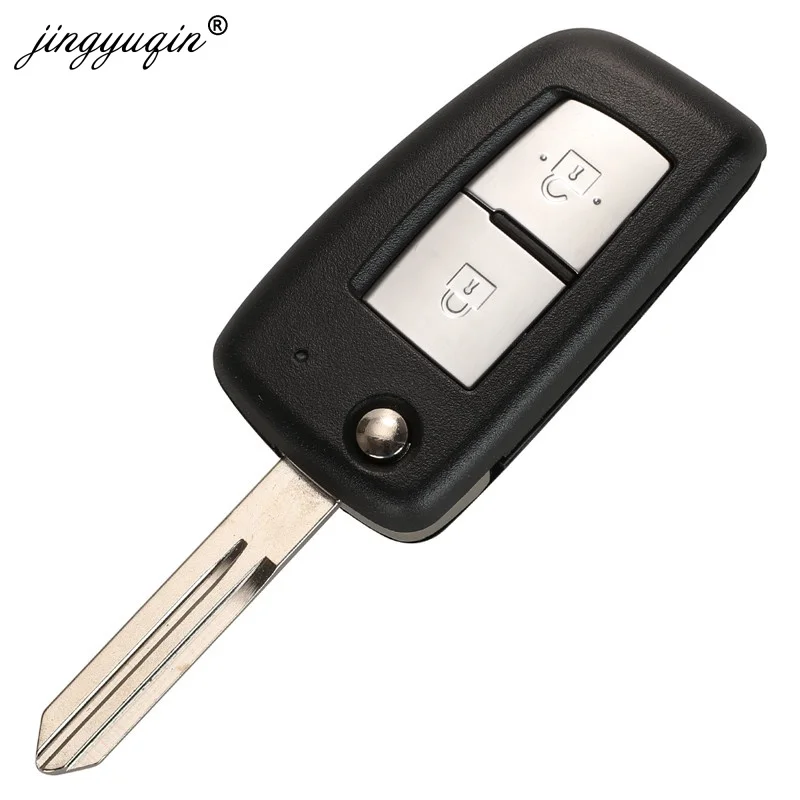 Jingyuqin 2/3 botones 433MHz 4A PCF7952E Flip llave remota para Nissan Qashqai J11 Pulsar C13 Juke F15 x-trail T32 Micra CWTWB1G767