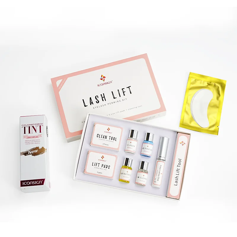 ICONSIGN versión mejorada Kit de levantamiento de pestañas y nuevo Kit de tinte para cejas y pestañas tinte para levantamiento de pestañas cejas barba herramientas de maquillaje de ojos