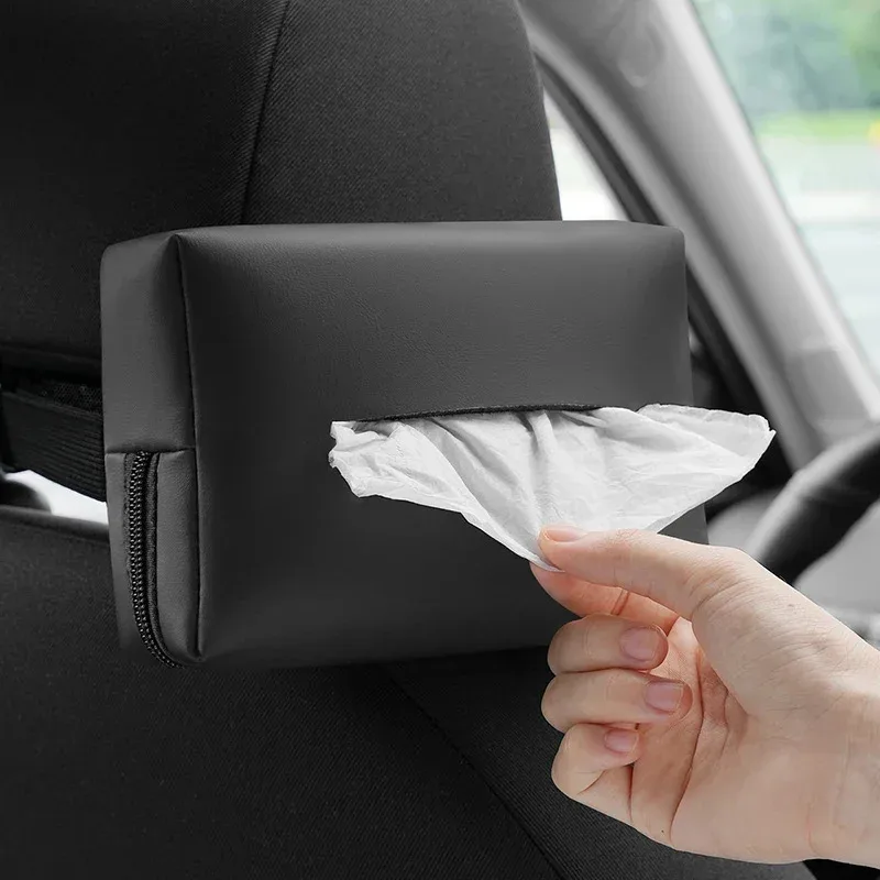 Caja de pañuelos para coche, caja de pañuelos para el respaldo del asiento con parasol, caja de pañuelos para el reposabrazos del coche, caja de almacenamiento de pañuelos, almacenamiento y organización para coche