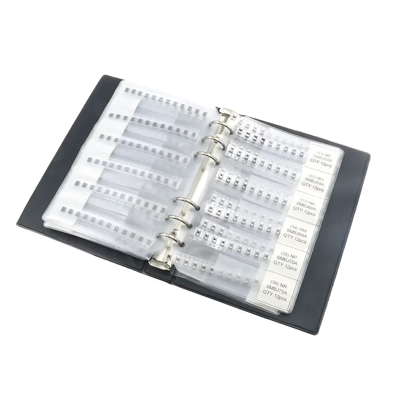 Kit surtido de diodos SMD TVS de 47 valores y 564 piezas SMBJ5.0A - SMBJ188A, juego surtido con libro de muestras