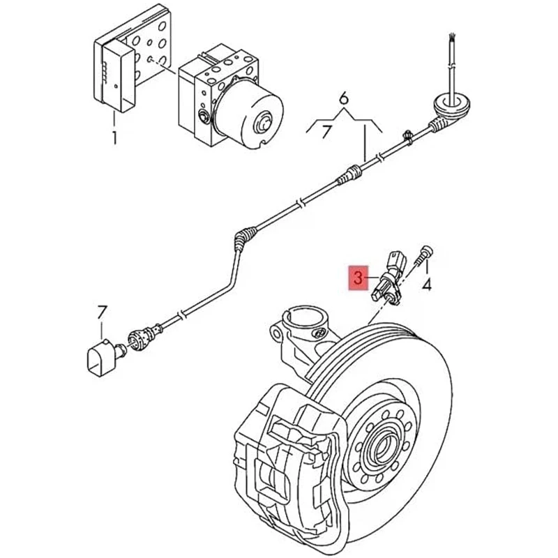 Sensor de velocidad de rueda de coche ABS, delantero y trasero izquierdo y derecho para Audi A2 TT Q2 VW Polo 6R WHT003860 WHT003861 WHT003862 WHT003863