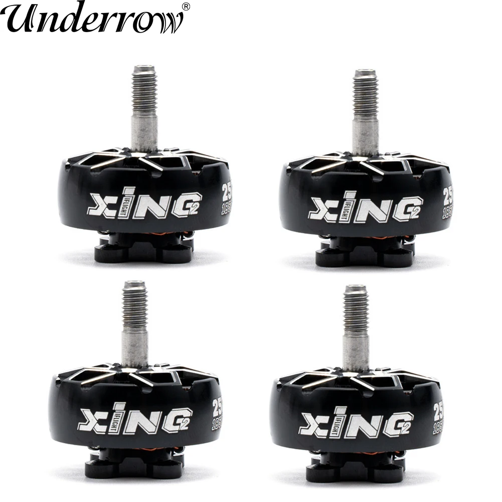 IFlight-Motor sin escobillas XING2 2506 1500KV 1850KV 6S, eje de aleación de titanio de 5mm, color negro, para Dron FPV Freestyle de 6 pulgadas