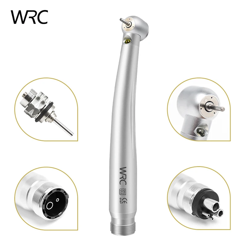 Kit de pieza de mano Dental Led de alta y baja velocidad, cabeza estándar, turbina de aire de contraángulo recto, tres equipos de euificación de generador electrónico de agua