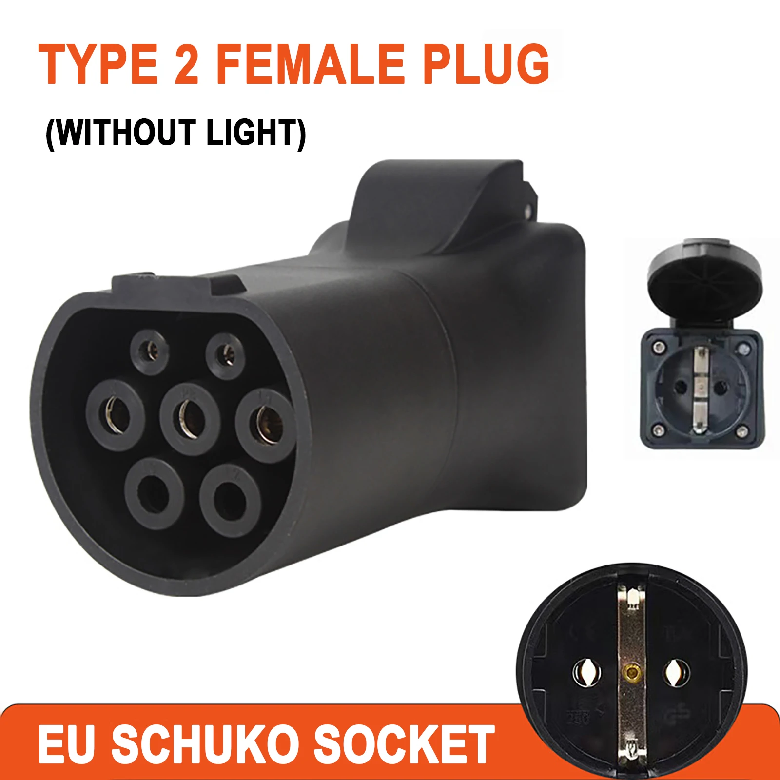 Adaptador de descarga para vehículos eléctricos de 470Ω TIPO 2 hembra a Schuko/enchufe universal para MGZS MG4 MG5 Marvel R (Requiere que el coche soporte V2L)