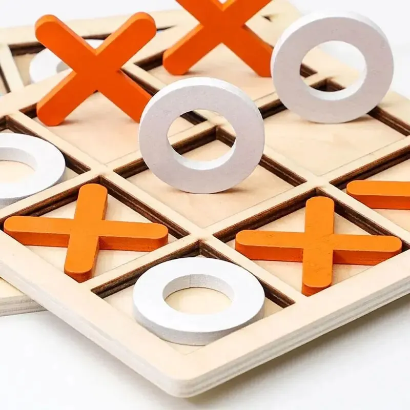 Juego de juego Montessori, juguete de madera, Mini rompecabezas de interacción de ajedrez, entrenamiento del cerebro, juguetes educativos para edades tempranas