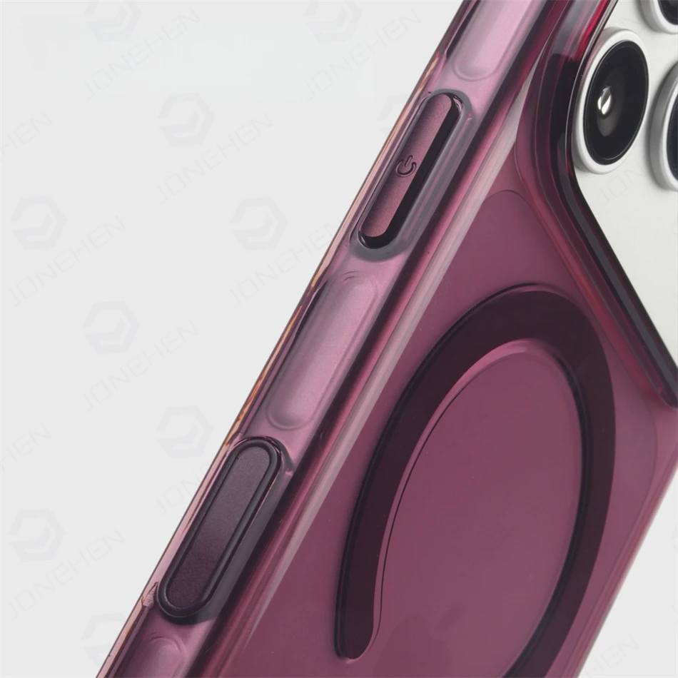 Funda Transparente Magnética con Botón para Cámara, Sin Amarilleo, para iPhone 16 17 18 Pro Max, Carga Inalámbrica, Compatible con Magsafe