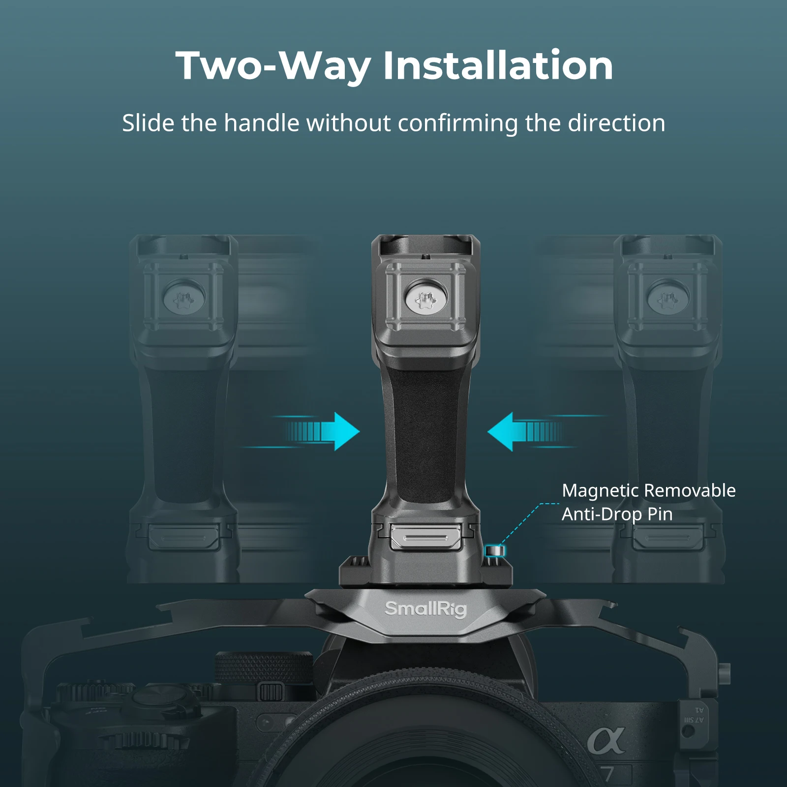 SmallRig HawkLock H21 Kit de mango superior de liberación rápida para jaulas, placas y otros accesorios con deslizadores-4483