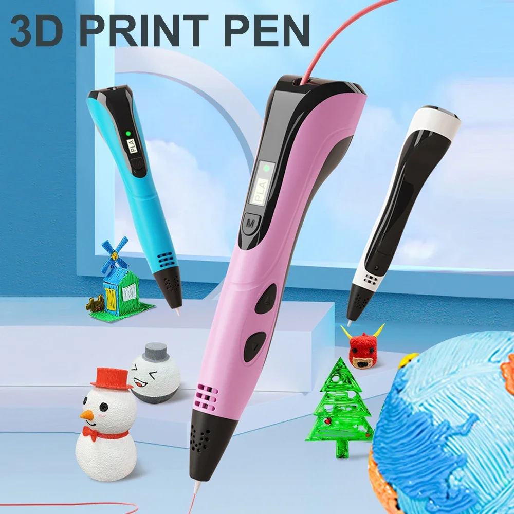 NUEVO Bolígrafo de Impresión 3D 2026, Juego de Bolígrafos 3D para Niños, Regalo Creativo de Cumpleaños y Navidad, Pantalla LCD con Filamento PLA